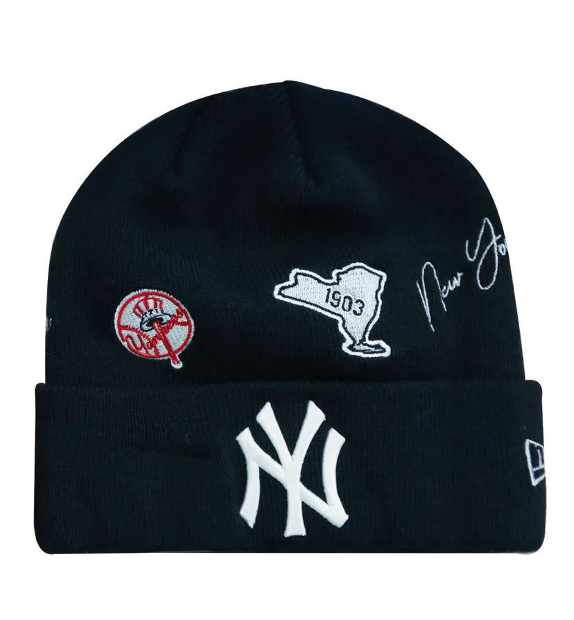 New Era New York Yankees Navy Identity Cuffed Knit Beanie – The