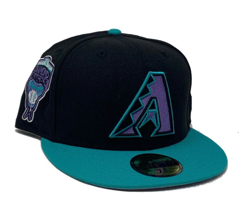 Arizona Diamondbacks 98 IS. New Era 59FIFTY Teal & Purple Hat Gray Bot –  USA CAP KING