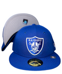 New Era Las Vegas Raiders Blue Gray UV 59fifty Fitted Cap