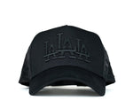 Rude Awakenings “LALALA” Triple Black Snapback Cap