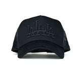 Rude Awakenings “LALALA” Triple Black Snapback Cap