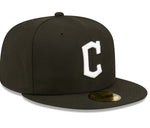 New Era Cleveland Guardians Basic Black and White 59fifty Fitted Cap