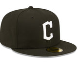 New Era Cleveland Guardians Basic Black and White 59fifty Fitted Cap