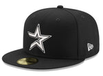 New Era Houston Astros Black and White 59fifty Fitted Cap