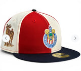 New Era club Deportivo del Guadalajara Chivas “Futuro Sagrado” Chrome/Red Pinwheel 59fifty Fitted Cap