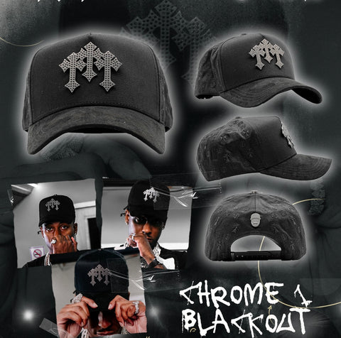Barba Hats x Rich the kid Chrome I Blackout Snapback Cap