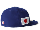 New Era Los Angeles Dodgers Light Royal  Kanji Japan Flag Patch 59fifty Fitted Cap