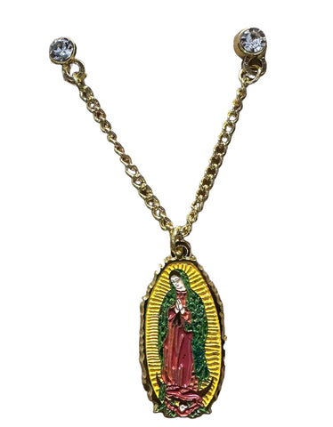 Thehatdog1 Colorful Virgen de Guadalupe Chain Pin