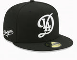 New Era Los Angeles Dodgers Youth City Connect Black & White 59fifty Fitted Cap