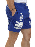 Mitchell and Ness Los Angeles Dodgers  Royal Vintage Multi-Hit Nylon Shorts