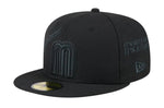 New Era Mexico Béisbol Blackedout  Anniversary 59fifty Fitted Cap