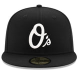 New Era Baltimore Orioles Basic Black and White 59fifty Fitted Cap