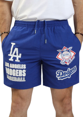Mitchell and Ness Los Angeles Dodgers  Royal Vintage Multi-Hit Nylon Shorts