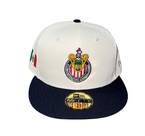 New Era White/Navy Club Deportivo Guadalajara Chivas Two Tone 59fifty Fitted Cap