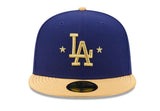 New Era Los Angeles Dodgers Gold 2025 World Series Champions Patch Kids 59fifty Fitted Cap