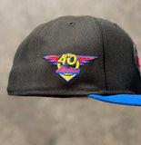 New Era Club America “Ódiame Más” 40th Anniversary Two tone Black/Light Royal 59fifty Fitted Cap
