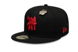 New Era Diablos Rojos del México LMB Paisley Undervisor 59fifty Fitted Cap