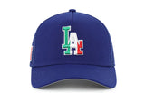 New Era Los Angeles Dodgers Royal Mexico Flag Patch 9forty A-frame Trucker Snapback Cap