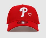 New Era Philadelphia Phillies Team Color Hearts Pink UV 9forty A-frame Snapback Cap