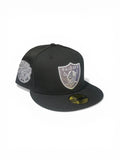 New Era Las Vegas Raiders  Black / Gray Super Bowl Champions Patch 59fifty Fitted Cap