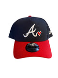New Era Atlanta Braves Team Color Hearts Pink UV 9forty A-frame Snapback Cap