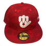 New Era MX Diablos Rojos del Mexico Red Camo LMB 59fifty Fitted Cap
