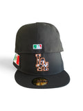 New Era Los Angeles Dodgers Cow Print Metallic Mexico Flag Patch 59fifty Fitted Cap