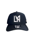 New Era Los Ángeles Football Club Black & White A-frame 9forty Snapback Cap