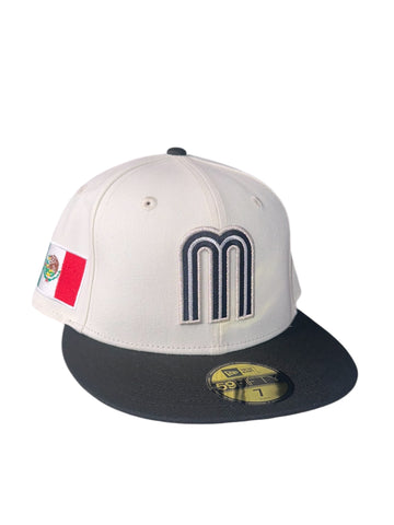 New Era México Béisbol Two Tone Chrome White /Black 59fifty Fitted Cap