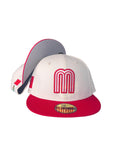 New Era México Béisbol Two Tone Chrome White /Scarlet 59fifty Fitted Cap