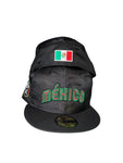 New Era Mexico Beisbol Script Black Camo Águila Patch 59fifty Fitted Cap