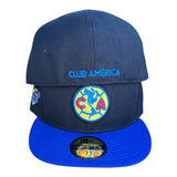 New Era Club America “Ódiame Más” 40th Anniversary Two tone Black/Light Royal 59fifty Fitted Cap