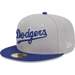 New Era Los Angeles Dodgers Retro Script Two Tone 59fifty 50th Anniversary SP Green UV 59fifty Fitted Cap