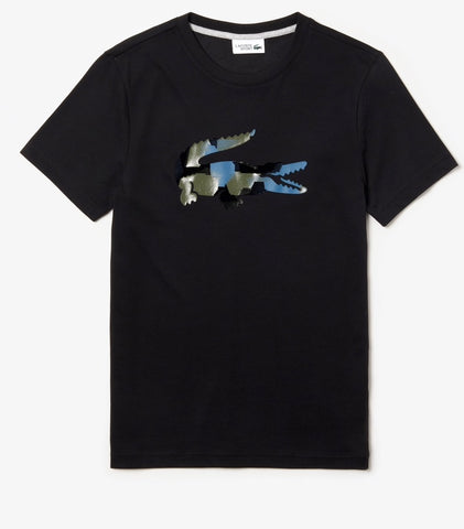 Lacoste Sport Men’s Crocodile Print T-shirt Black