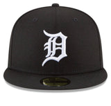 New Era Detroit Tigers Basic Black & White 59fifty Fitted Cap