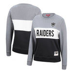 Mitchell and Ness Las Vegas Raiders Women’s Color Block Pullover Sweatshirt
