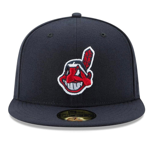 Cleveland Indians Hat Baseball Cap Fitted 7 3/8 Mitchell & Ness Wahoo Red  MLB