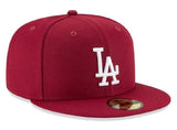 New Era Los Angeles Dodgers Burgundy Fashion Color 59fifty Fitted Cap