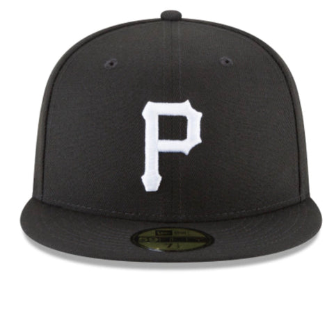 New Era Pittsburgh Pirates Basic Black and White 59fifty Fitted Cap