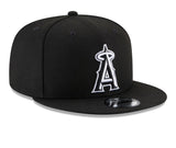 New Era Los Angeles Ángels Black & White 9fifty Snapback Cap