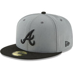 New Era Atlanta Braves Gray/Black Two-Tone 59fifty Fitted Cap
