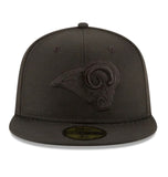 New Era Los Angeles Rams Blacked Out 59fifty Fitted Cap