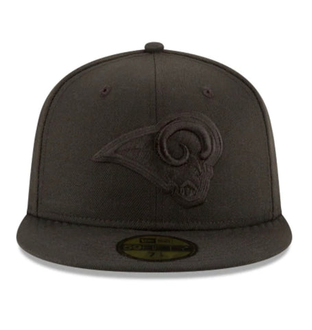 New Era Los Angeles Rams Blacked Out 59fifty Fitted Cap