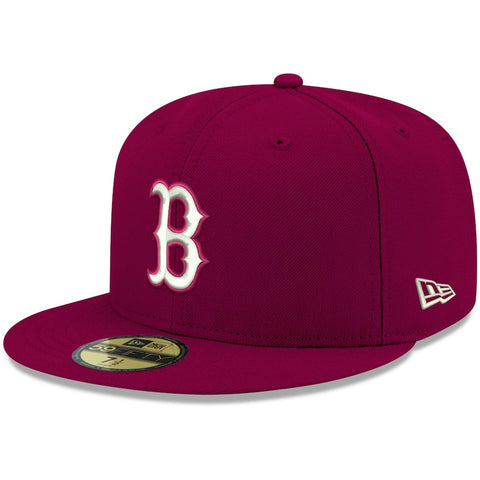 New Era Boston Red Sox Maroon Basic 59fifty Fitted Cap