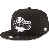 New Era Los Angeles Lakers Black & White 9fifty Snapback Cap