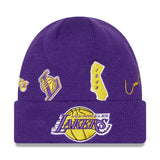 New Era Los Angeles Lakers Purple Identity Cuffed Knit Beanie