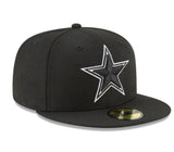 New Era Dallas Cowboys Black & White 59fifty Fitted Cap