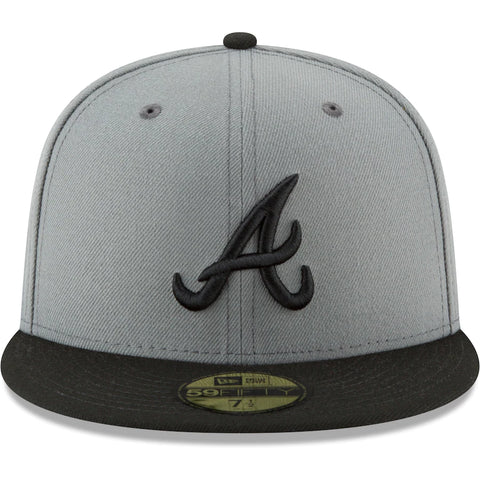 New Era Atlanta Braves Gray/Black Two-Tone 59fifty Fitted Cap