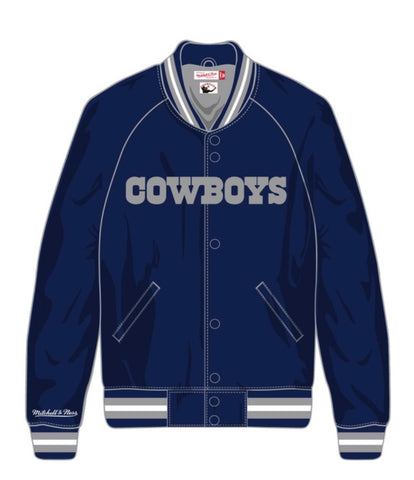 Mitchell and Ness Dallas Cowboys Double Clutch Lightweight Satin Jacket