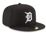 New Era Detroit Tigers Basic Black & White 59fifty Fitted Cap